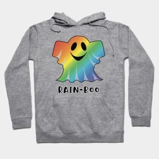 Rain-boo, funny rainbow halloween ghost Hoodie